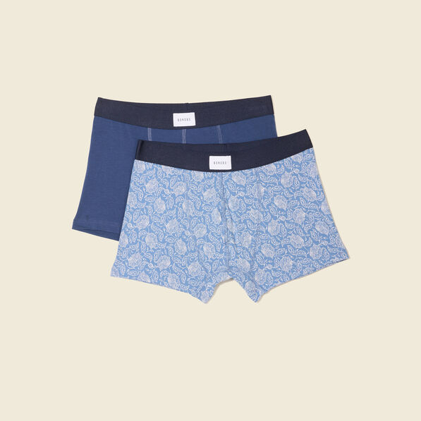 lot 2 boxers bleu fonce homme Lot 2 boxers bleu foncé homme