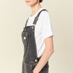Salopette en jean denim gris femme