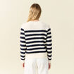 Pull manches longues bleu marine femme