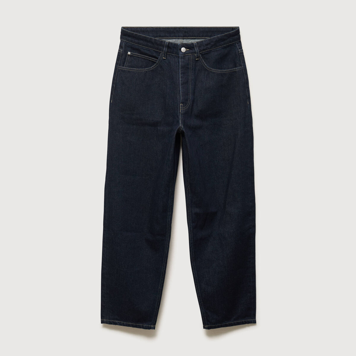 Jeans large longueur 32 en coton denim brut rinse homme