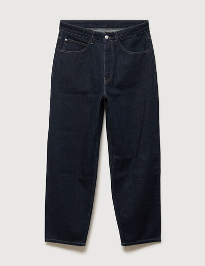 Jeans large longueur 32 en coton denim brut rinse homme