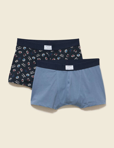 Lot de 2 boxers bleu marine homme