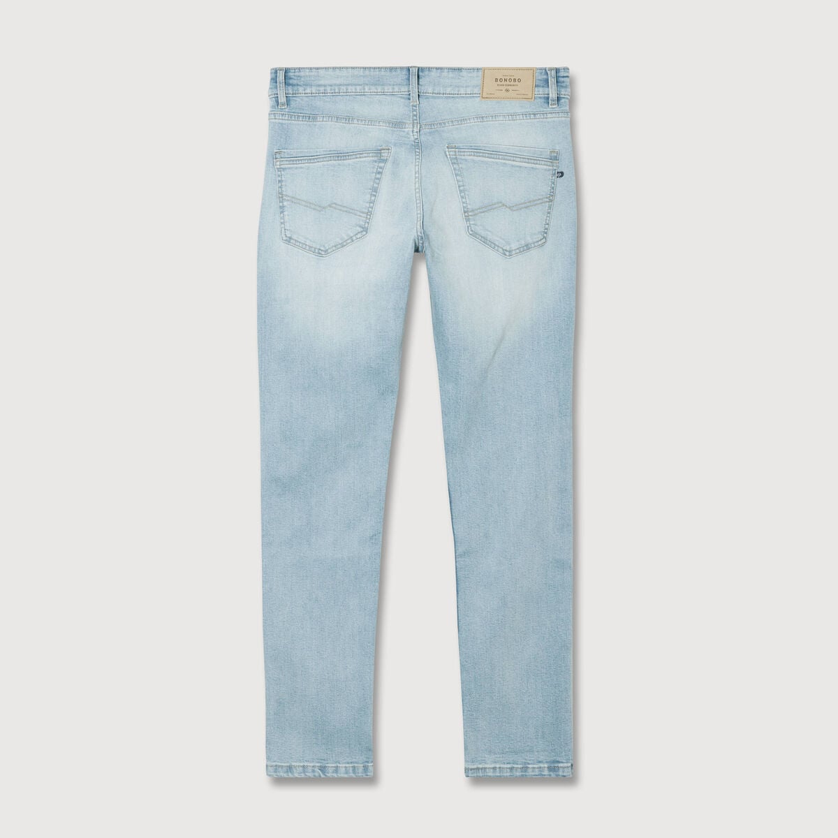Jeans slim 5 poches longueur 32 denim used homme