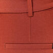 Pantalon carotte taille haute marron cognac femme