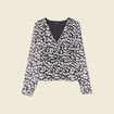 Blouse manches longues noir femme