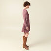 Robe évasée fluide bordeaux femme