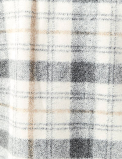 Surchemise oversize courte doubl&eacute;e gris homme