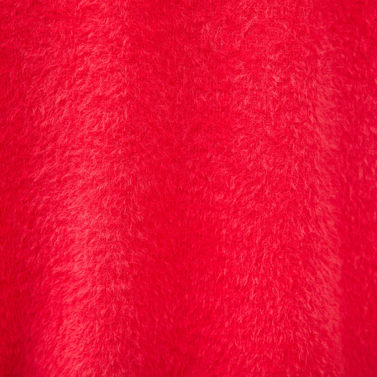 Pull droit manches 3/4 col rond rouge femme
