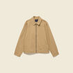 Blouson droit court en coton beige homme