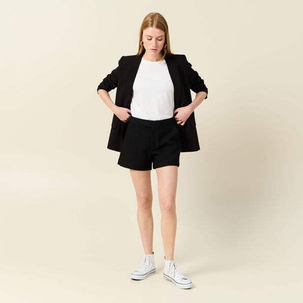 short droit noir femme Short droit noir femme