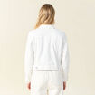 Blouson en jean denim blanc femme