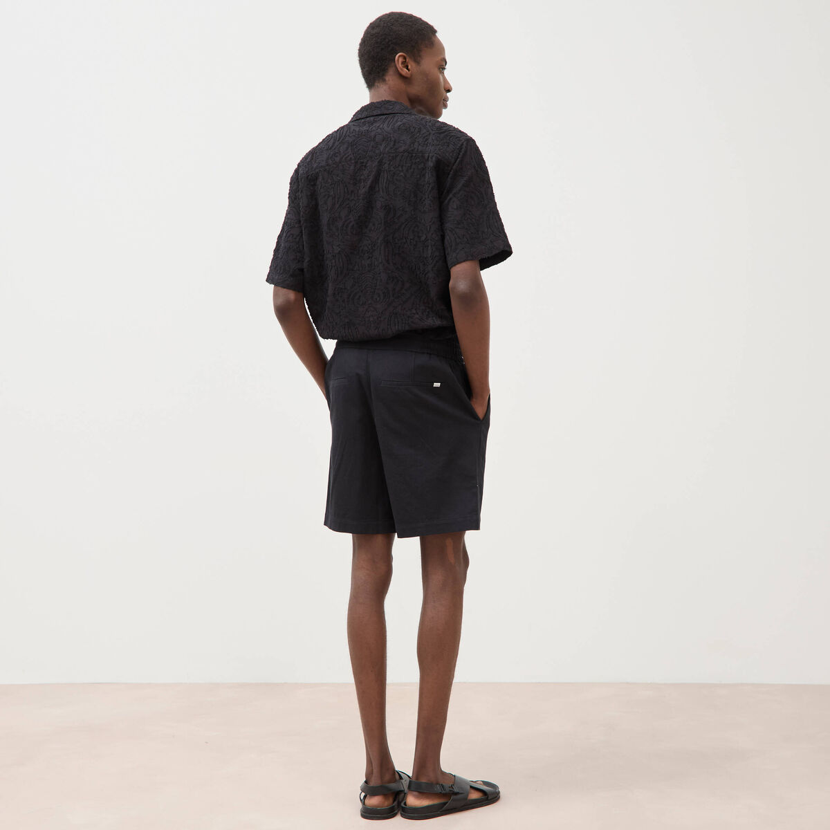 Bermuda noir homme