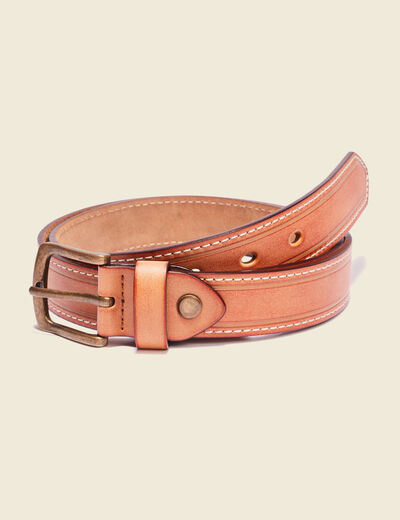 Ceinture en cuir marron homme