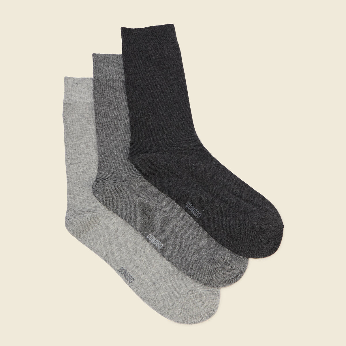 Lot de 3 paires de chaussettes gris clair homme