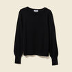 Pull manches longues noir femme