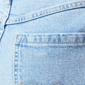 jupe short droite en jean denim bleach femme Jupe-short droite en jean denim bleach femme
