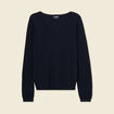 Pull à manches longues bleu marine femme