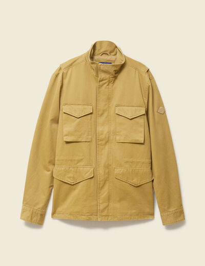 Saharienne col montant manches longues camel homme