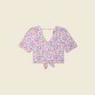 Blouse manches courtes rose femme