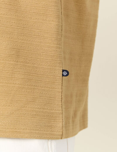 T-shirt manches courtes beige homme