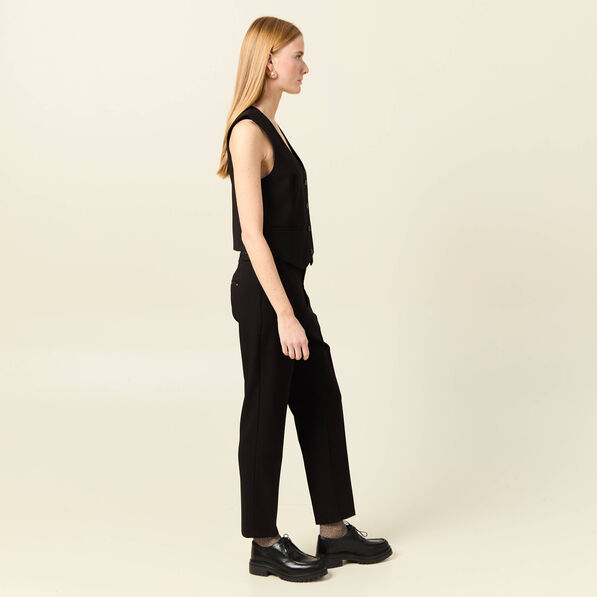 veston sans manches ajuste noir femme Veston sans manches ajusté noir femme