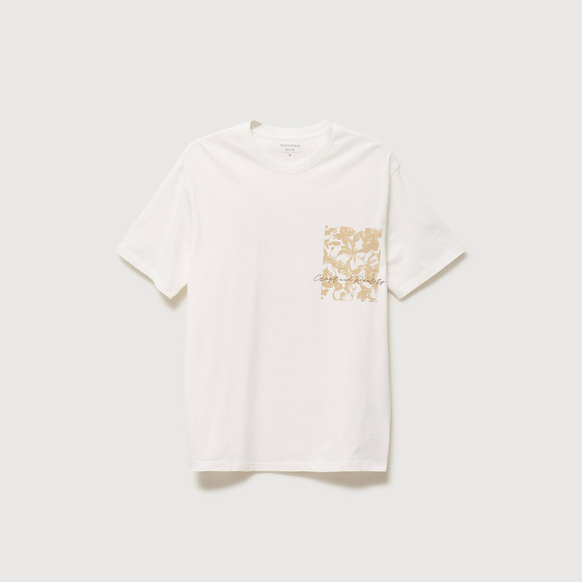 T-shirt en coton ecru homme