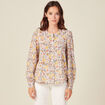 Blouse manches longues beige femme