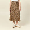 Jupe longue portefeuille marron clair femme