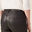 Pantalon skinny enduit push up denim noir enduit femme