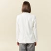 Veste esprit blazer droite ecru femme