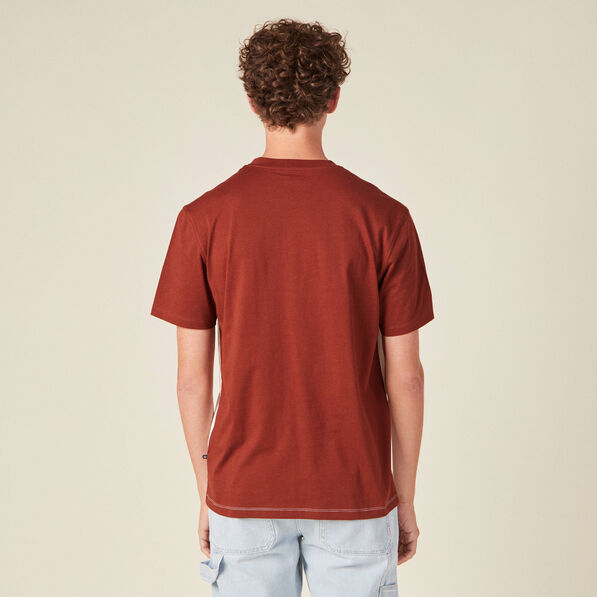 t shirt eco responsable marron cognac homme T-shirt éco-responsable marron cognac homme