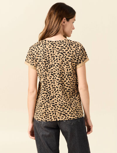 T-shirt manches courtes camel femme