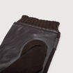 Gants en cuir avec doublure marron homme