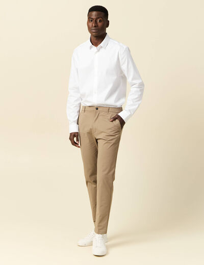 Chemise manches longues blanc homme