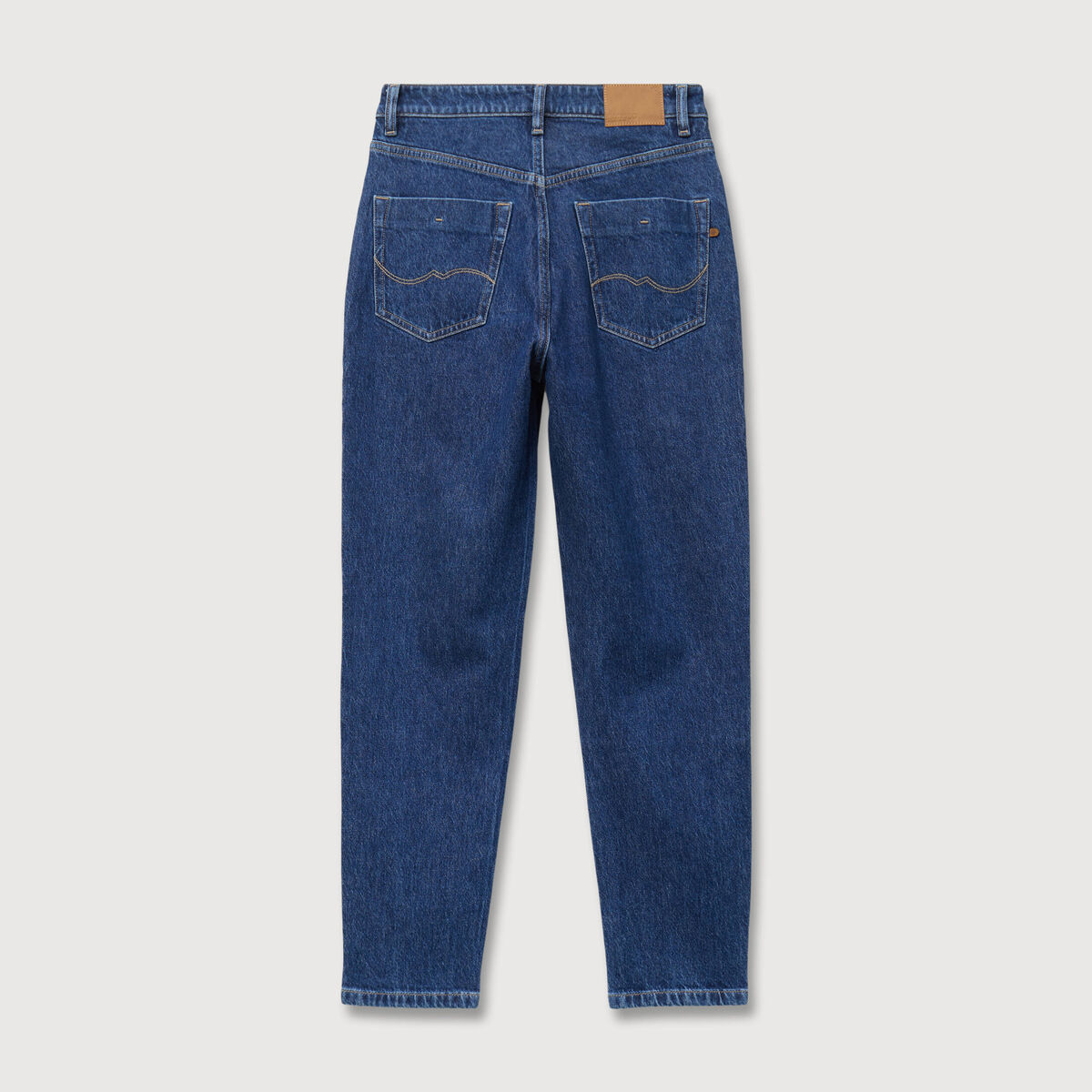 Jeans mom 7/8&egrave;me bleu clair femme