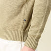 Pull col rond manches longues en coton beige fonce homme