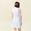 Robe sans manches col montant ecru femme