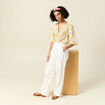 Blouse manches courtes multicolore femme