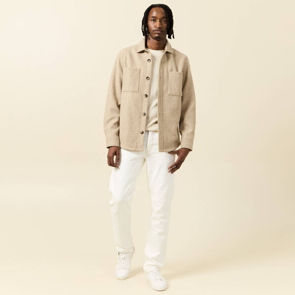 Jeans éco-responsable straight denim blanc homme