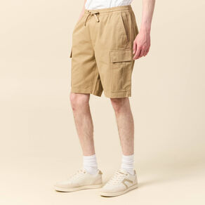 Bermuda droit cargo taupe homme
