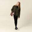Manteau vert kaki femme