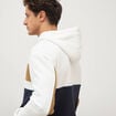 Sweat &agrave; capuche manches longues ecru homme