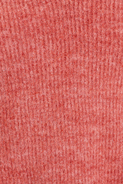 Pull manches longues orange foncé femme