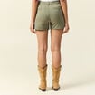 Short chino éco-responsable vert kaki femme