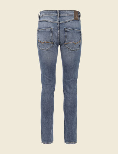 Jeans homme slim effet used denim double stone homme