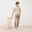 Jeans straight longueur 32 denim denim beige homme