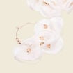 Boucles d'oreilles créoles blanc femme