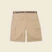 Bermuda droit cargo ceinture gris homme