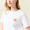 T-shirt manches courtes blanc femme