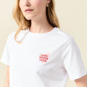 T-shirt manches courtes blanc femme